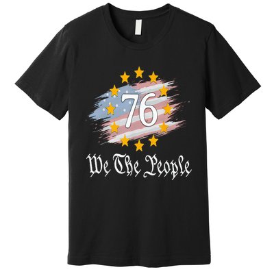 Independence Day 1776 4th Of July USA Flag Patriotic Premium T-Shirt