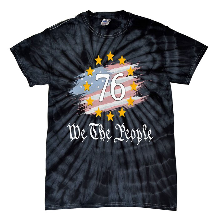 Independence Day 1776 4th Of July USA Flag Patriotic Tie-Dye T-Shirt