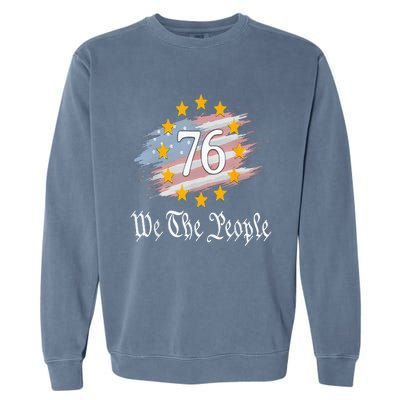 Independence Day 1776 4th Of July USA Flag Patriotic Garment-Dyed Sweatshirt