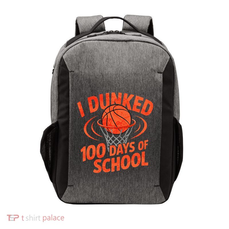 I Dunked 100 Days Of School Basketball Teacher Basketball Vector Backpack
