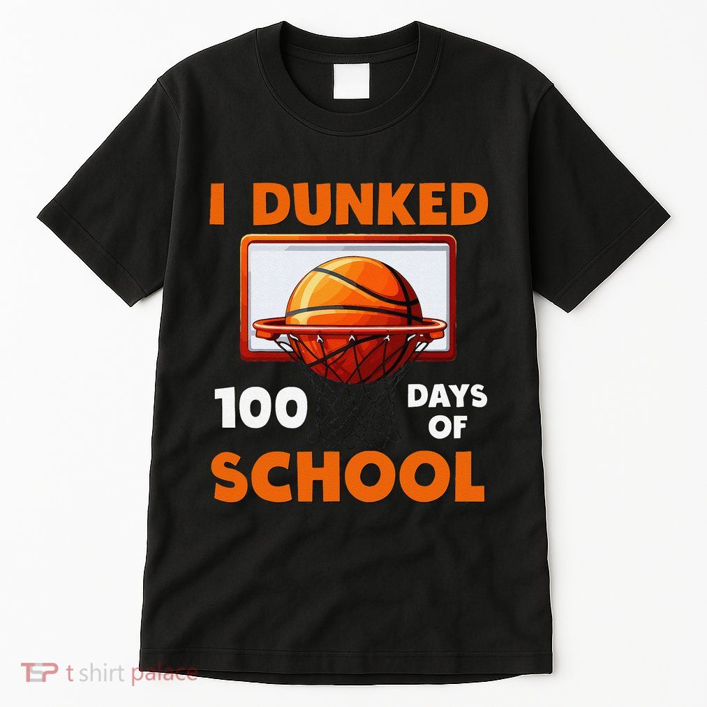 I Dunked 100 Days Of School Basketball 100th Day Tall T-Shirt