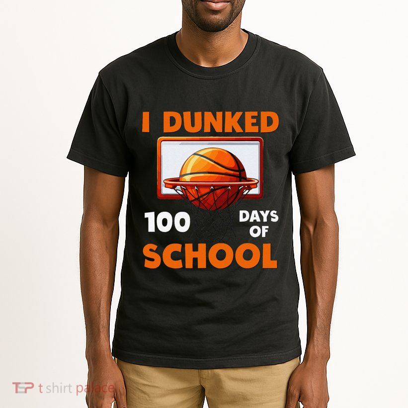 I Dunked 100 Days Of School Basketball 100th Day Tall T-Shirt