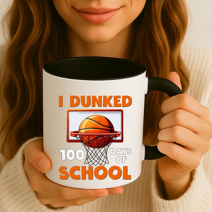 I Dunked 100 Days Of School Basketball 100th Day Mug
