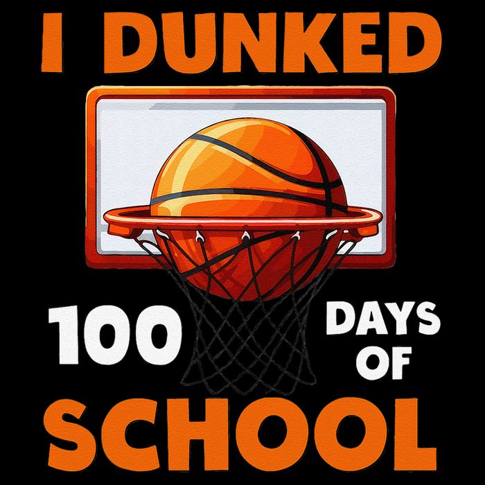 I Dunked 100 Days Of School Basketball 100th Day Youth Performance Sprint T-Shirt