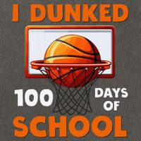 I Dunked 100 Days Of School Basketball 100th Day Cotton Canvas Backpack