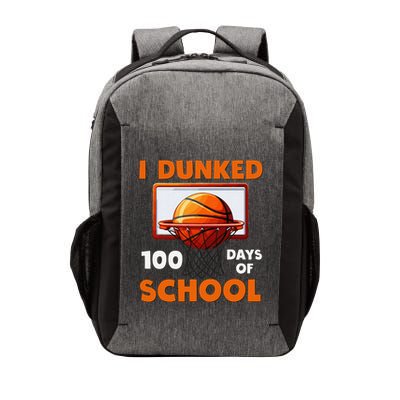 I Dunked 100 Days Of School Basketball 100th Day Vector Backpack