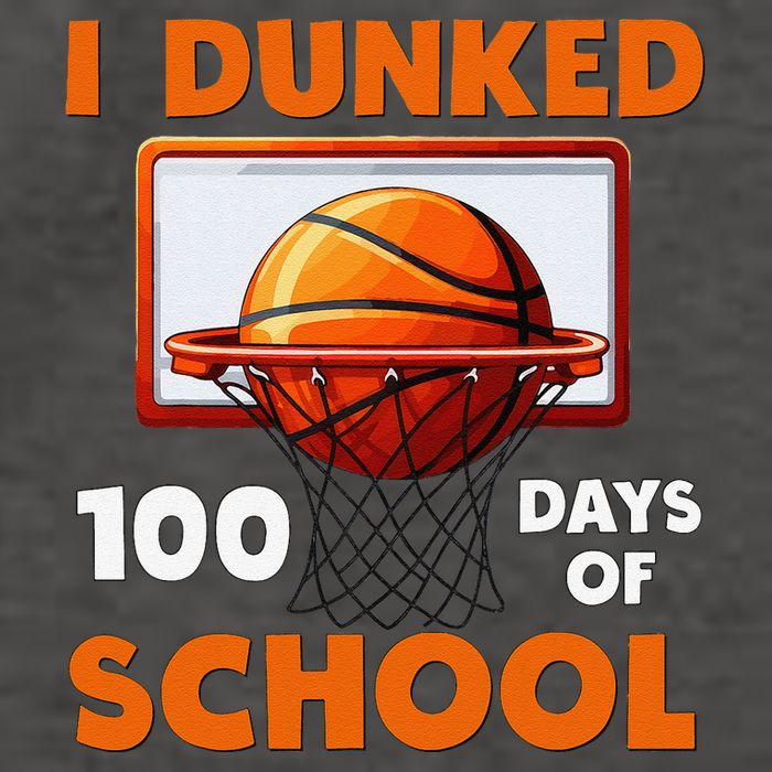 I Dunked 100 Days Of School Basketball 100th Day Vector Backpack