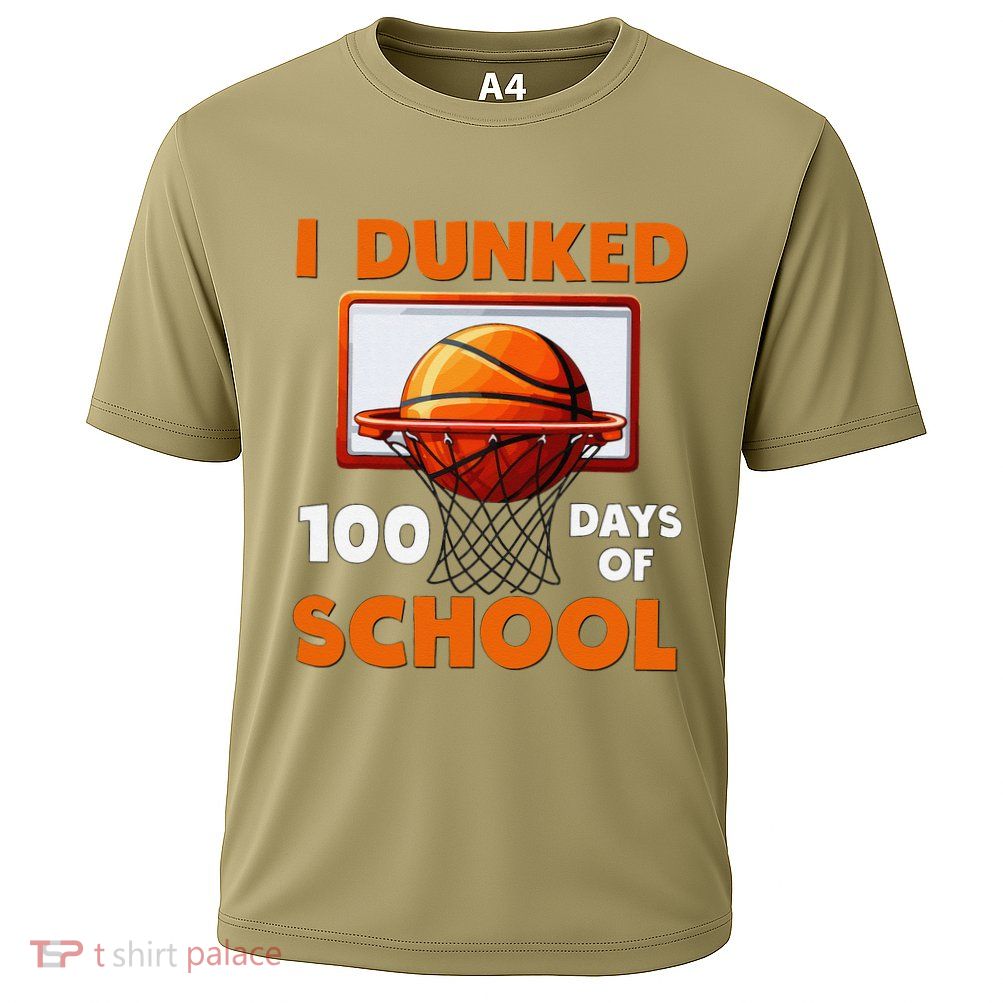 I Dunked 100 Days Of School Basketball 100th Day Performance Shirt