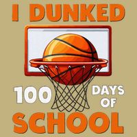 I Dunked 100 Days Of School Basketball 100th Day Cooling Performance Long Sleeve Crew