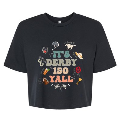 ItS Derby 150 Yall 150th Horse Racing Bella+Canvas Jersey Crop Tee