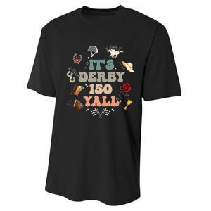 ItS Derby 150 Yall 150th Horse Racing Performance Sprint T-Shirt