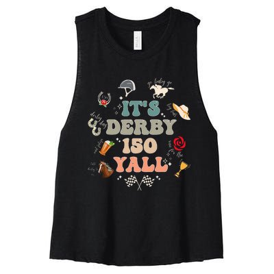 ItS Derby 150 Yall 150th Horse Racing Women's Racerback Cropped Tank