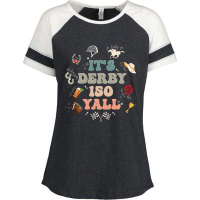 ItS Derby 150 Yall 150th Horse Racing Enza Ladies Jersey Colorblock Tee