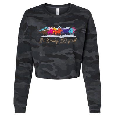 Its Derby 150 Yall 150th Horse Racing Cropped Pullover Crew