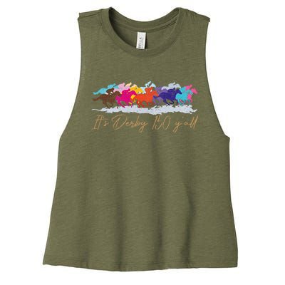 Its Derby 150 Yall 150th Horse Racing Women's Racerback Cropped Tank