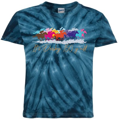 Its Derby 150 Yall 150th Horse Racing Kids Tie-Dye T-Shirt