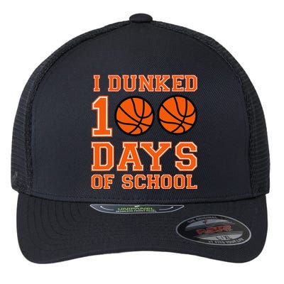 I Dunked 100 Days Of School Basketball 100th Day Flexfit Unipanel Trucker Cap