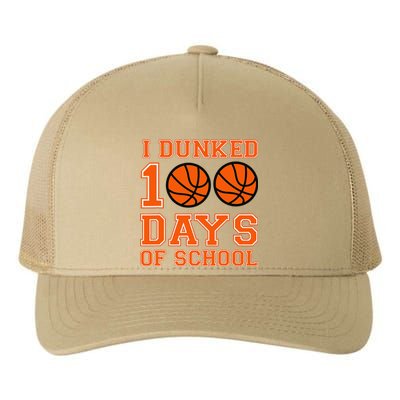 I Dunked 100 Days Of School Basketball 100th Day Yupoong Adult 5-Panel Trucker Hat