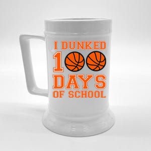 I Dunked 100 Days Of School Basketball 100th Day Beer Stein