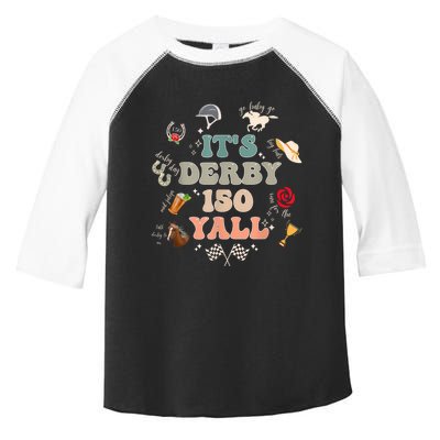 ItS Derby 150 Yall 150th Horse Racing Ky Derby Day Vintage Toddler Fine Jersey T-Shirt