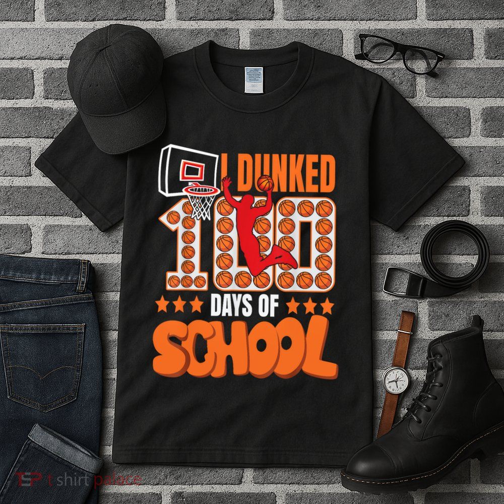 I Dunked 100 Days Of School Basketball 100th Day Tall T-Shirt