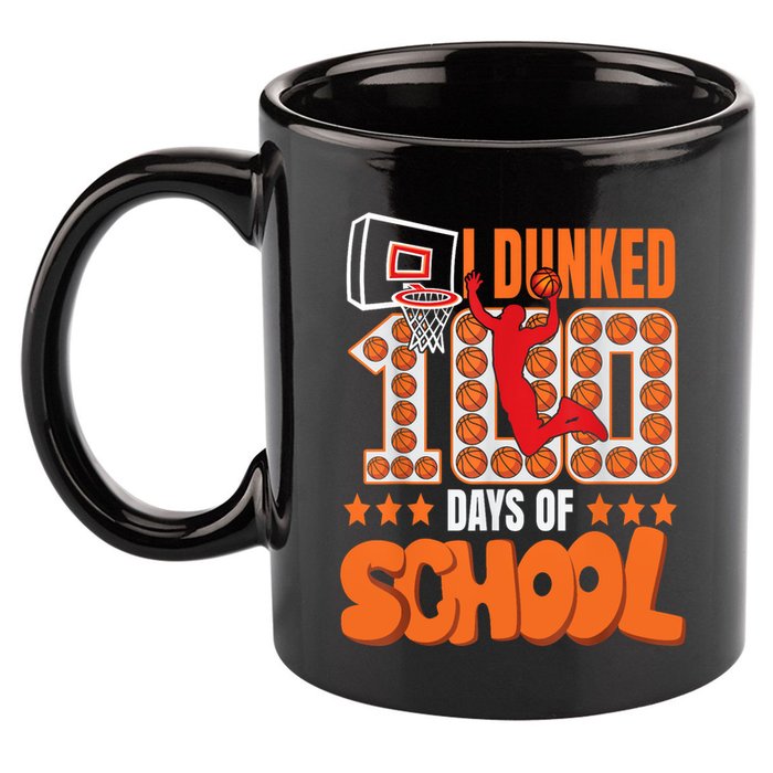 I Dunked 100 Days Of School Basketball 100th Day 11oz C Handle Ceramic Mug
