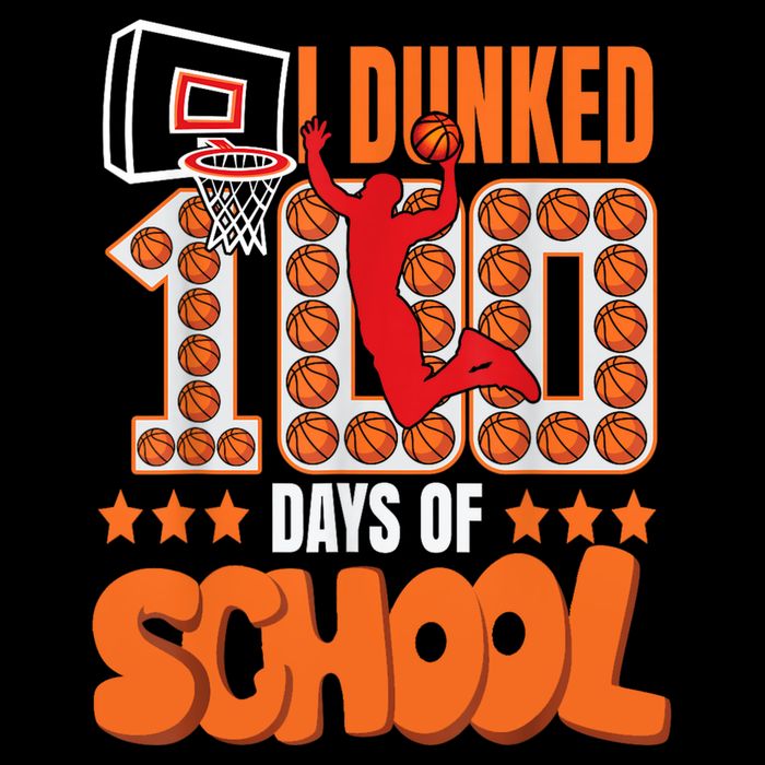 I Dunked 100 Days Of School Basketball 100th Day Mesh Reversible Basketball Jersey Tank