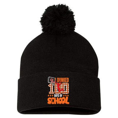 I Dunked 100 Days Of School Basketball 100th Day Pom Pom 12in Knit Beanie