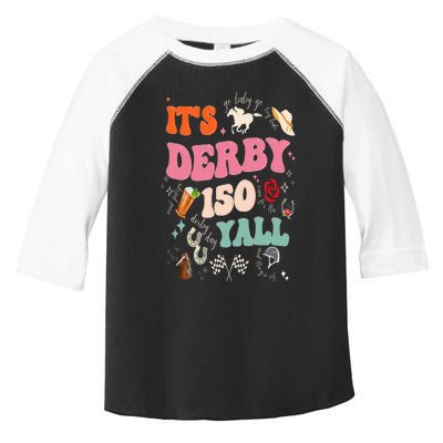 ItS Derby 150 Yall 150th Horse Racing Ky Derby Day Groovy Toddler Fine Jersey T-Shirt