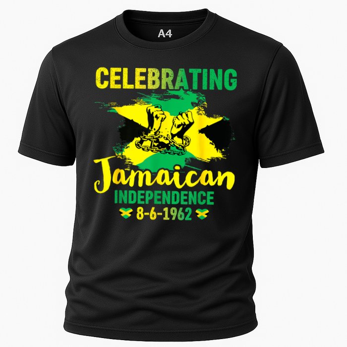 Independence Day 1962 Jamaican Flag Cooling Performance Crew T-Shirt