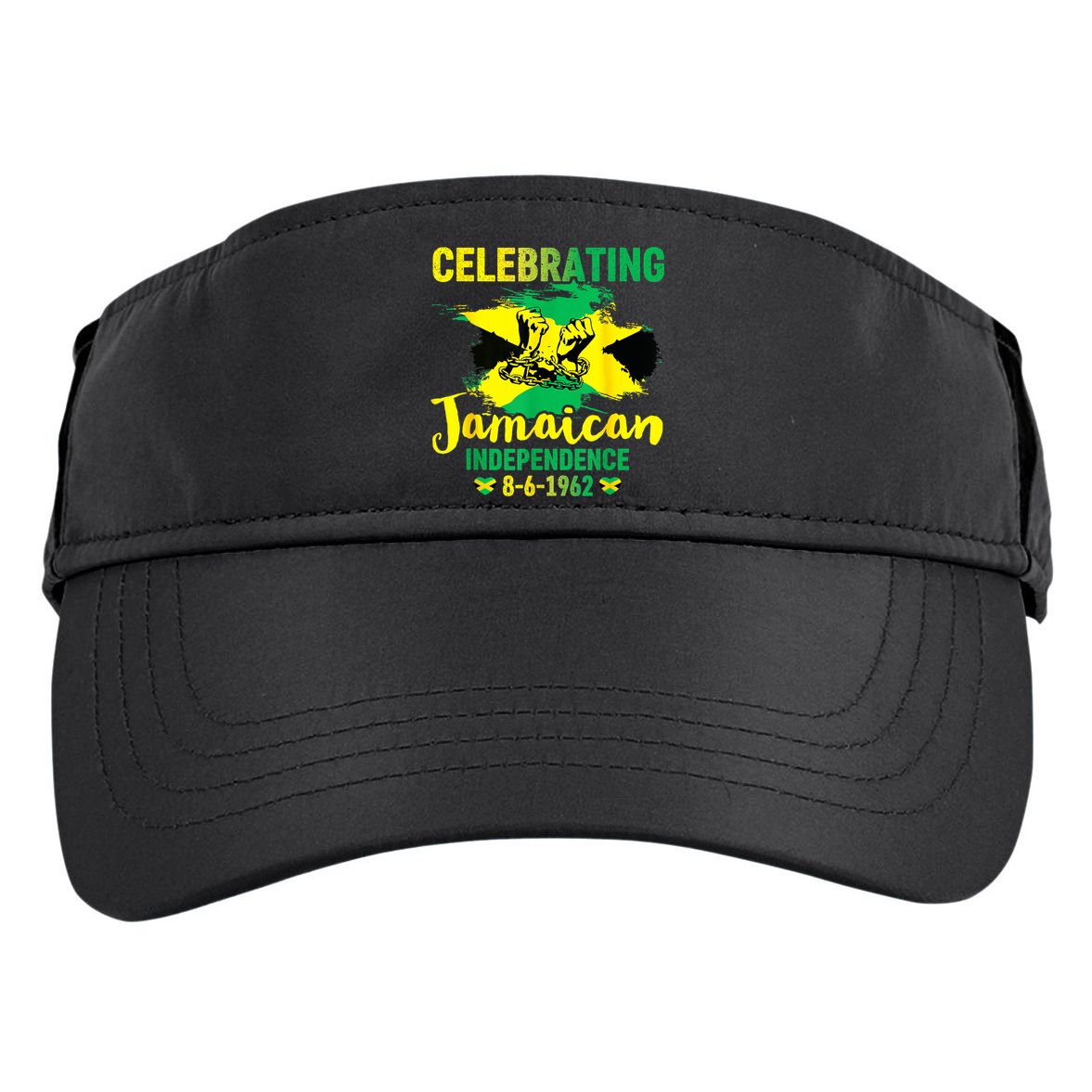 Independence Day 1962 Jamaican Flag Adult Drive Performance Visor
