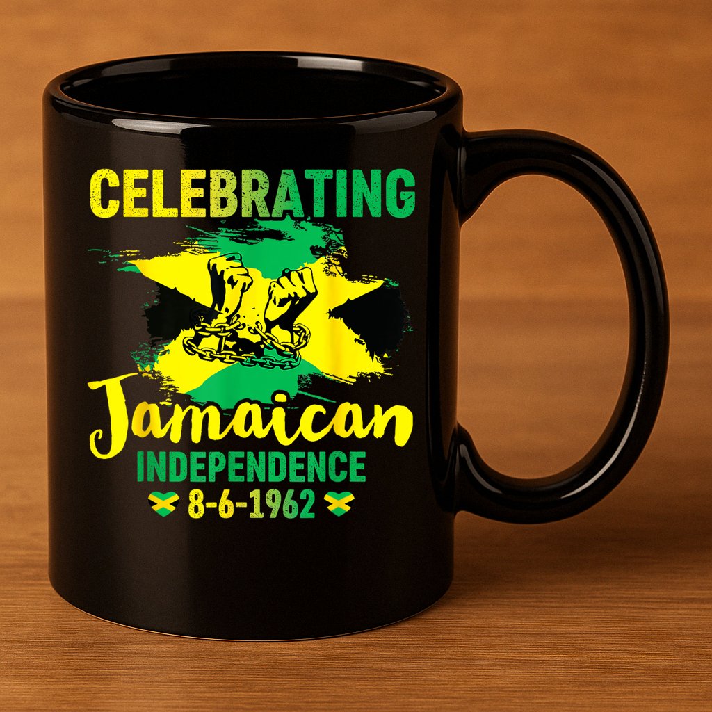 Independence Day 1962 Jamaican Flag 11oz C Handle Ceramic Mug