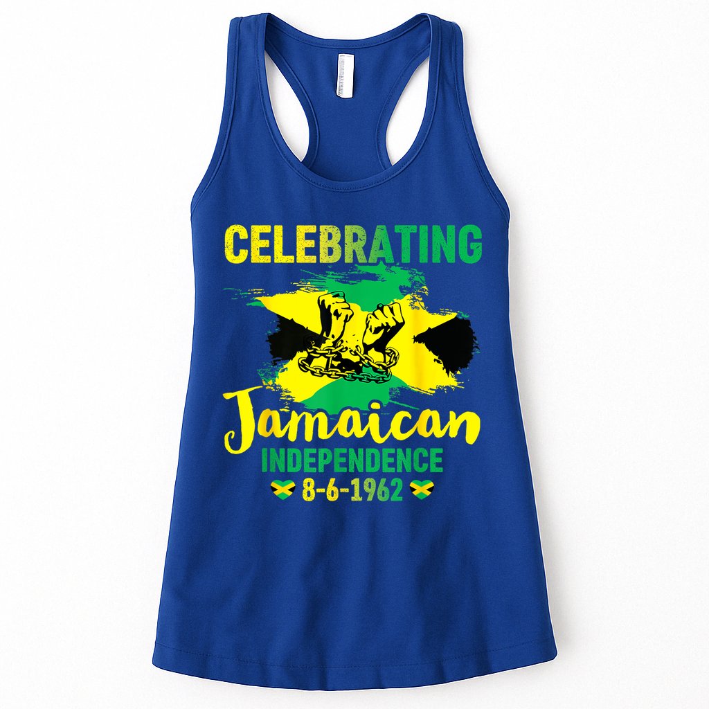 Independence Day 1962 Jamaican Flag Womens Tank Top
