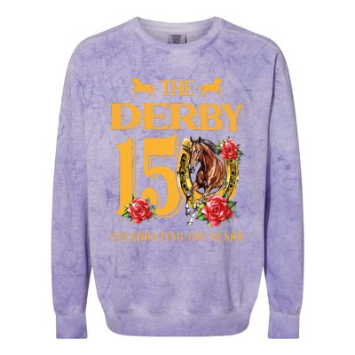 ItS Derby 150 Yall 150th Horse Racing Talk Derby To Me Colorblast Crewneck Sweatshirt