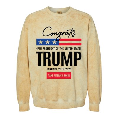 Inauguration Day 2025 Congrats Trump 2025 Colorblast Crewneck Sweatshirt