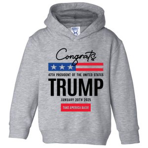 Inauguration Day 2025 Congrats Trump 2025 Toddler Hoodie