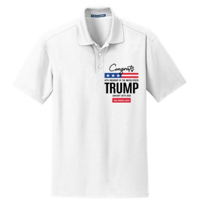 Inauguration Day 2025 Congrats Trump 2025 Dry Zone Grid Polo