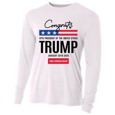 Inauguration Day 2025 Congrats Trump 2025 Cooling Performance Long Sleeve Crew