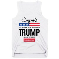 Inauguration Day 2025 Congrats Trump 2025 Tank Top