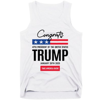 Inauguration Day 2025 Congrats Trump 2025 Tank Top