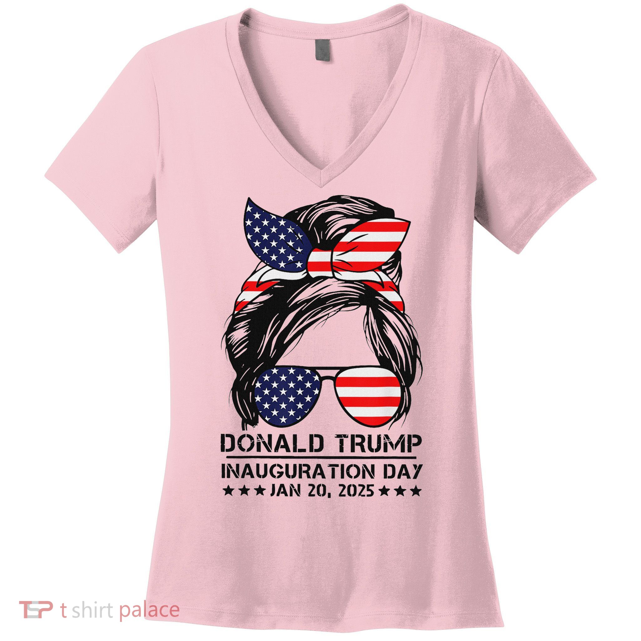 Inauguration Day 2025 Trump Girl Women's V-Neck T-Shirt