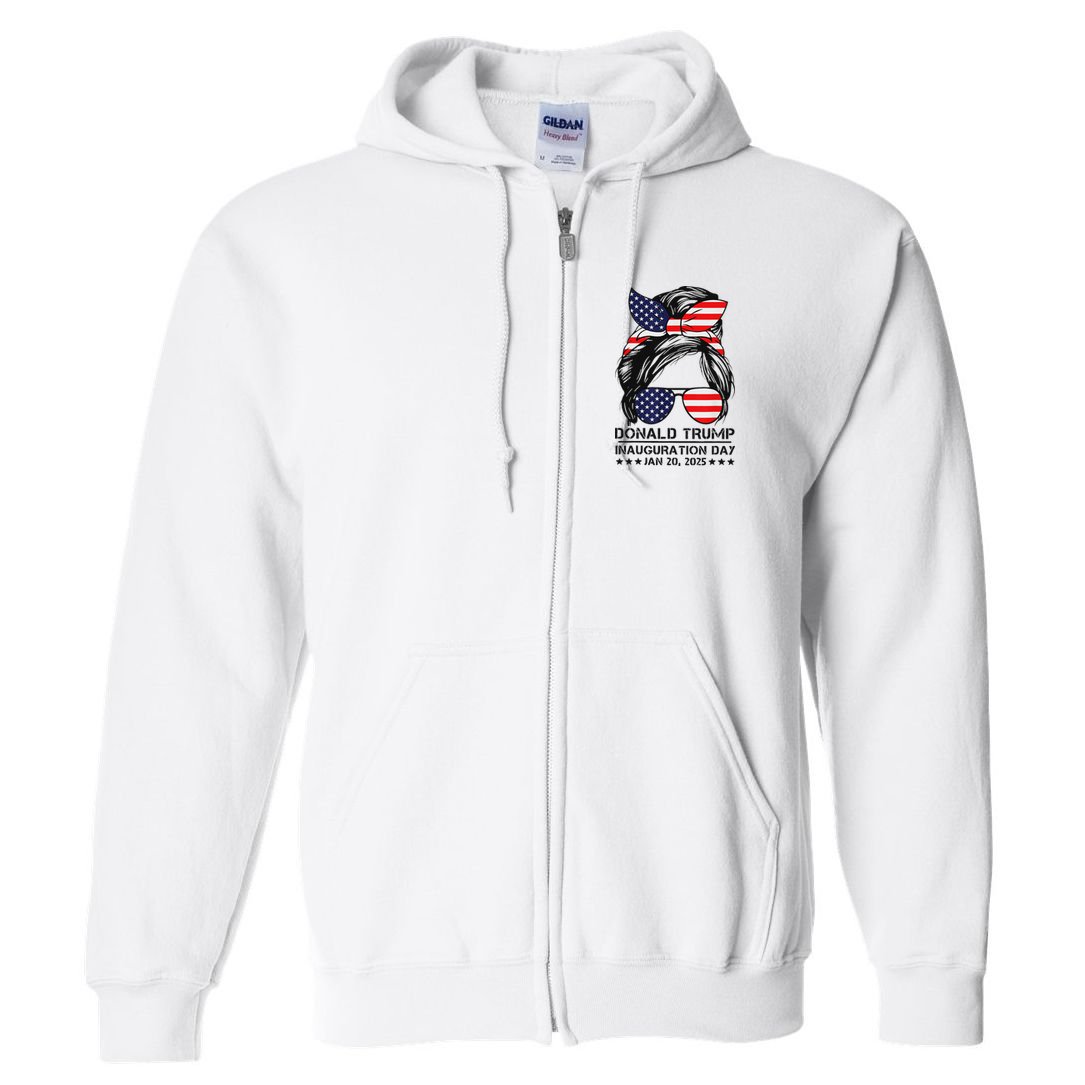 Inauguration Day 2025 Trump Girl Full Zip Hoodie