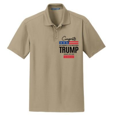 Inauguration Day 2025 Congrats Trump 2025 Dry Zone Grid Polo