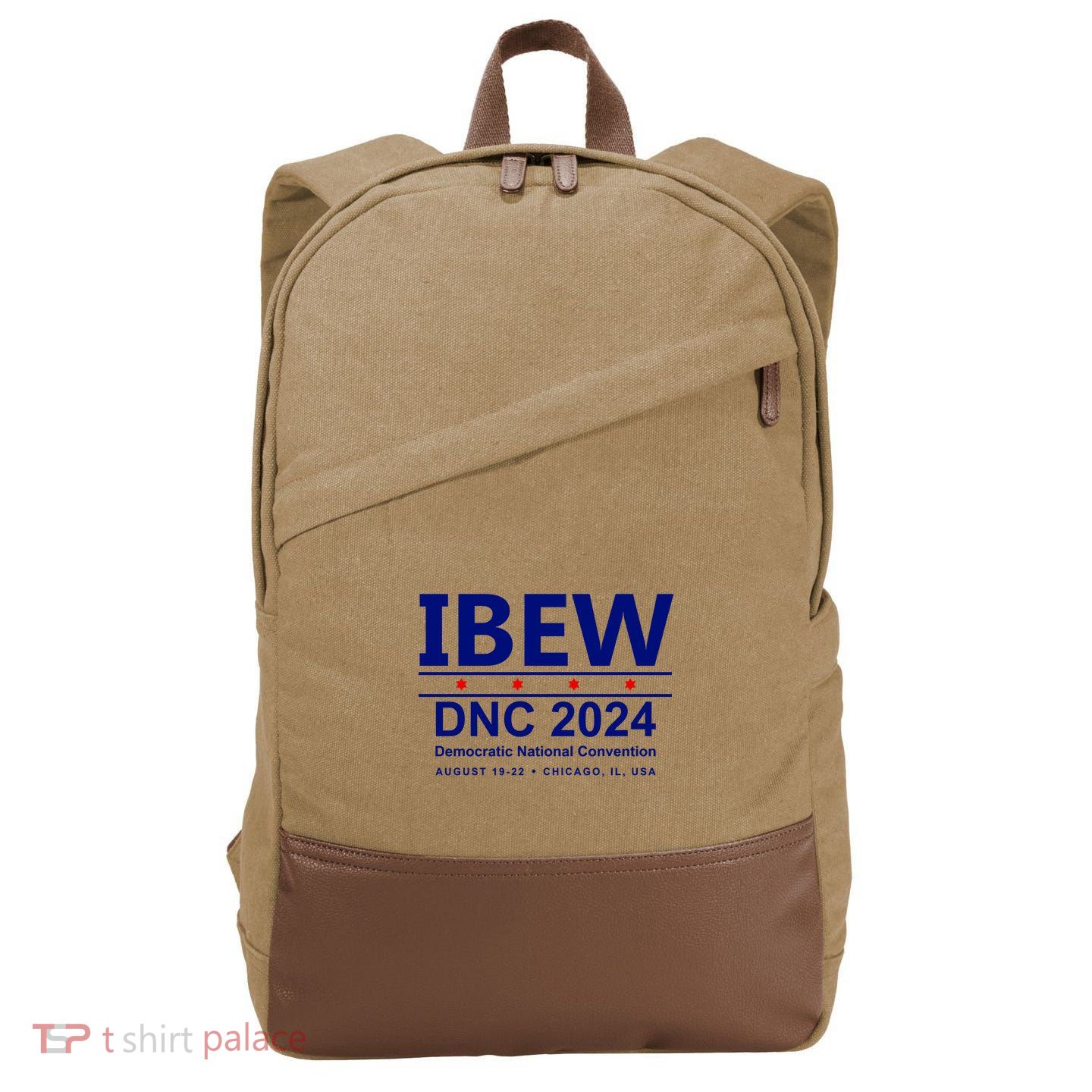 Ibew Dnc 2024 Democratic National Convention Cotton Canvas Backpack