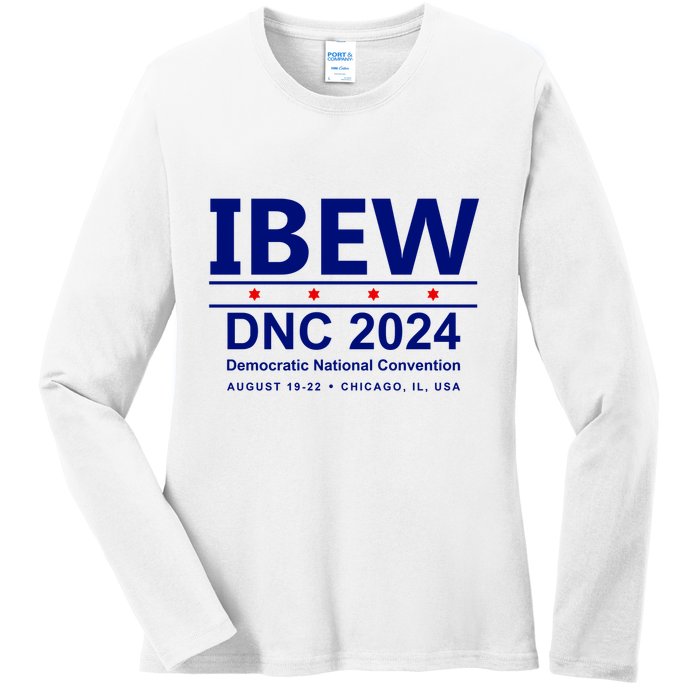Ibew Dnc 2024 Democratic National Convention Ladies Long Sleeve Shirt