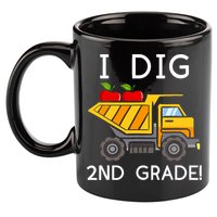 I Dig 2nd Grade Student Teacher Construction Back To School 11oz C Handle Ceramic Mug
