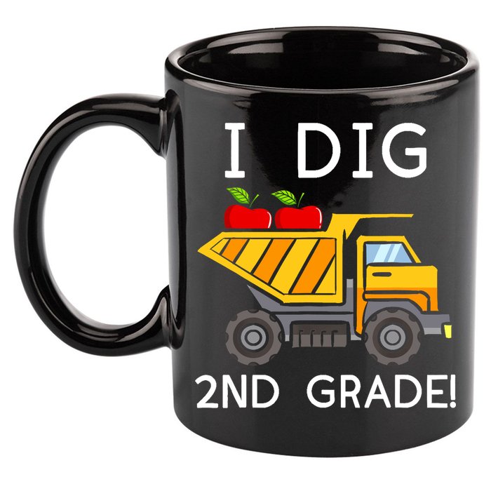 I Dig 2nd Grade Student Teacher Construction Back To School 11oz C Handle Ceramic Mug