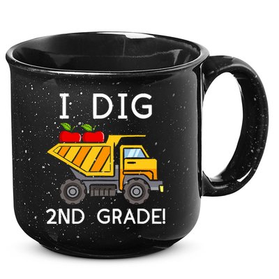 I Dig 2nd Grade Student Teacher Construction Back To School 15oz Campfire Ceramic Mug