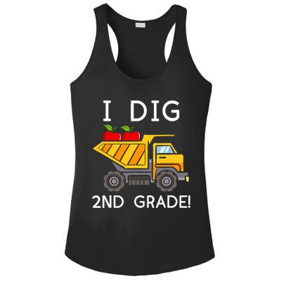 I Dig 2nd Grade Student Teacher Construction Back To School Ladies PosiCharge Competitor Racerback Tank