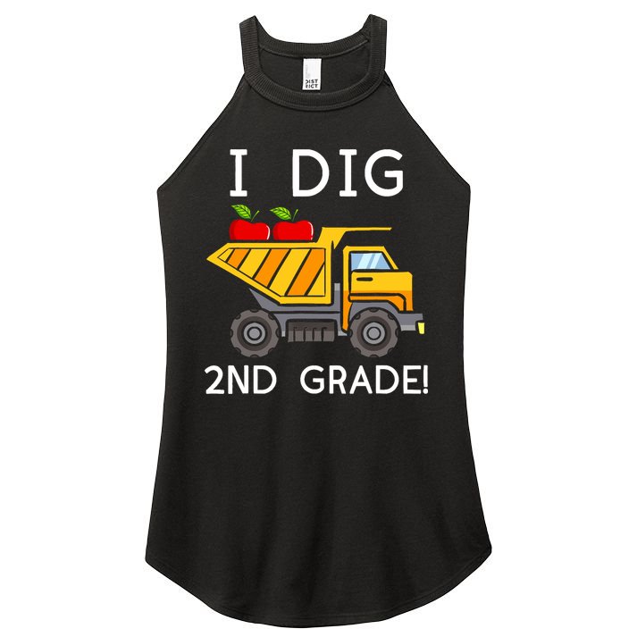I Dig 2nd Grade Student Teacher Construction Back To School Women's Perfect Tri Rocker Tank